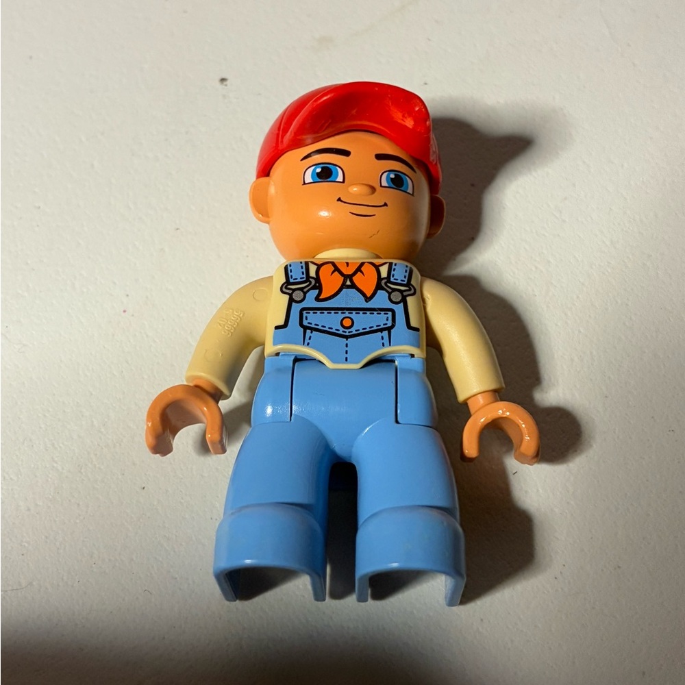 1x Lego Duplo Figure Man Light Blue